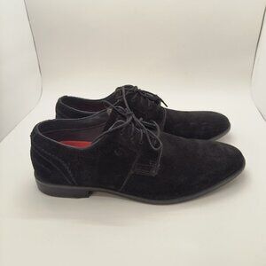 Rockport Black Suede Mens Dress Shoes truTECH Oxford Lace Up Casual Business 10